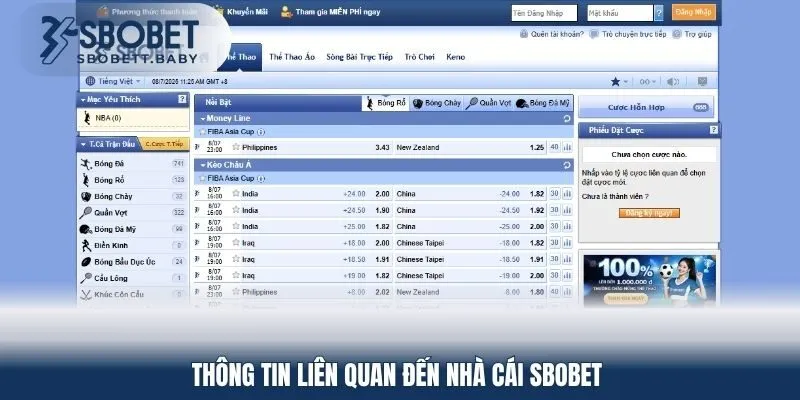Thông tin liên quan đến sân cược nhà cái SBOBET 